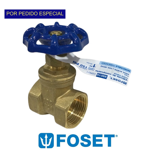 LLAVE DE PASO FOSET DE COMPUERTA 150 PSI 1 PULGADAS CORO-1