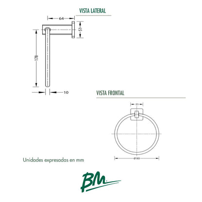 TOALLERO ANILLO TOKIO PLUS BM-T9104MP