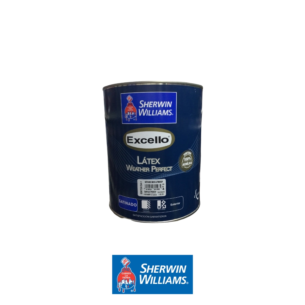 PINTURA LATEX SATINADO BASE ULTRA DEEP EXCELLO WEATHER PERFECT GL B36TSA154-1 SHERWIN WILLIAMS