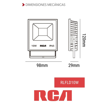 REFLECTOR LED COB LUZ DIA 10W 85-277V 1000LM RCA  (RLFLD10W)