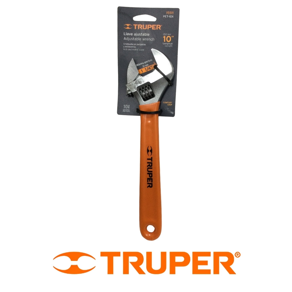 LLAVE AJUSTABLE FORJADA 10 PULGADAS DOBLE GRIP