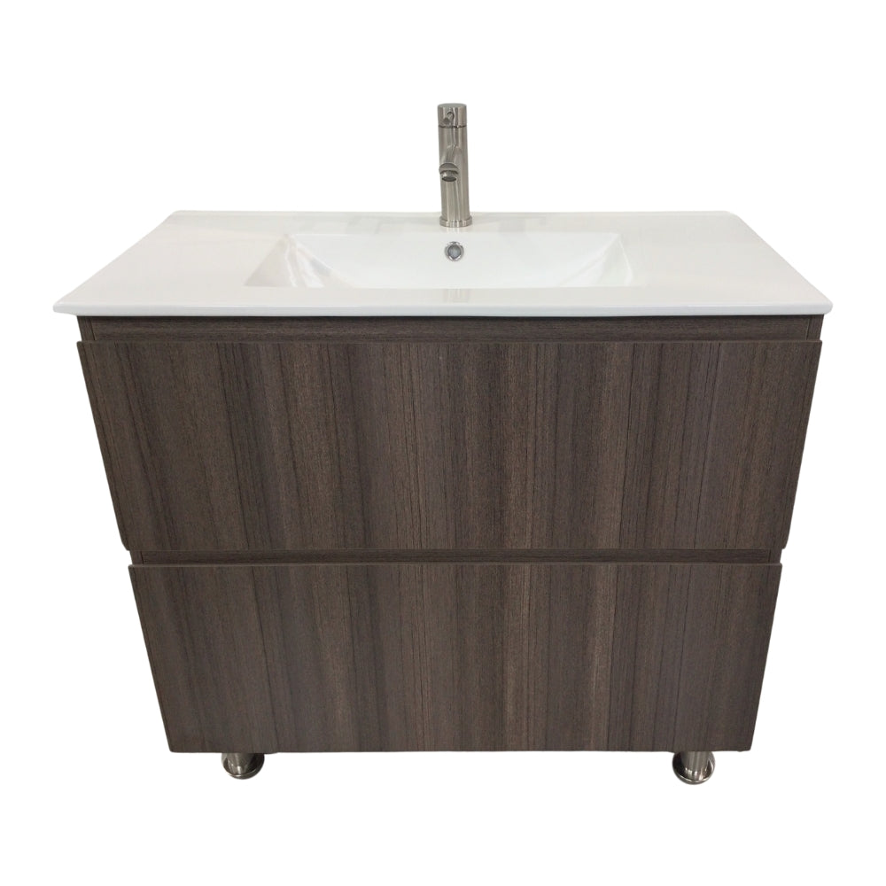 MUEBLE DE BAÑO EN PLYWOOD LAMINADO CON LAVAMANO Y GRIFERIA 2 GAV 0.90X0.46X0.86 M COLOR YK201-C4 MOD. YKL-V007 PLY