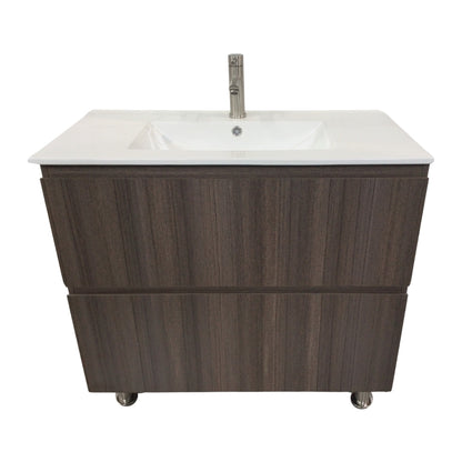 MUEBLE DE BAÑO EN PLYWOOD LAMINADO CON LAVAMANO Y GRIFERIA 2 GAV 0.90X0.46X0.86 M COLOR YK201-C4 MOD. YKL-V007 PLY