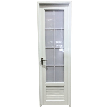 PUERTAS UPVC 2X7 CON MARCO 75MM BLANCO DERECHO PLG01 CON BISAGRAS Y CERRADURA