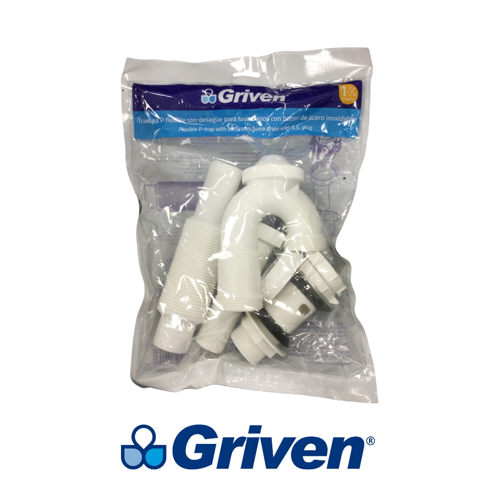 TRAMPA FLEXIBLE PARA LAVAMANOS 1-1/4 PULGADAS GRIVEN A367-HA118