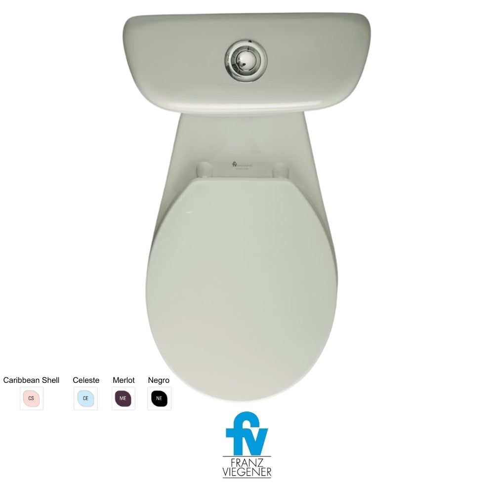 INODORO FV DOS PIEZAS MILÁN ESTÁNDAR SIMPLE DESCARGA BOTÓN NEGRO E116-S-NE