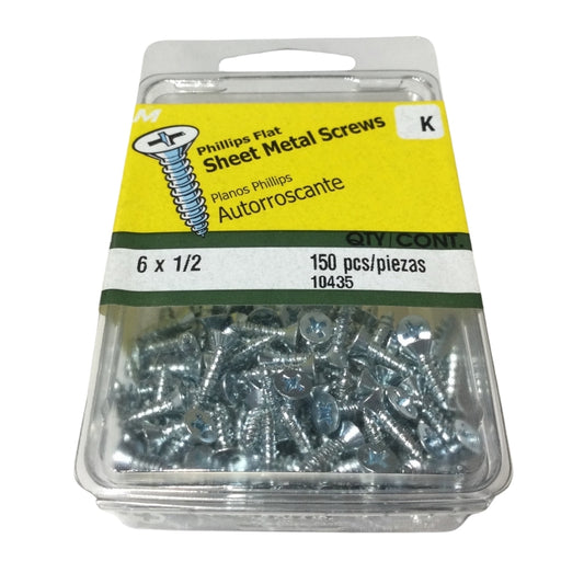 TORNILLO PARA LAMINA ZINCADO CAB PLANA PHILLIPS #6 x 1/2 PULGADAS
