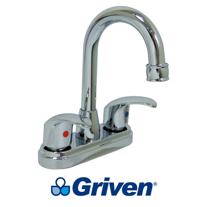 LLAVE DOBLE DE LAVAMANOS CUELLO TIPO BAR GRIVEN GV-CF-1A