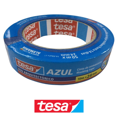 MASKING TAPE AZUL TESA DE 50M X 24MM TES01500
