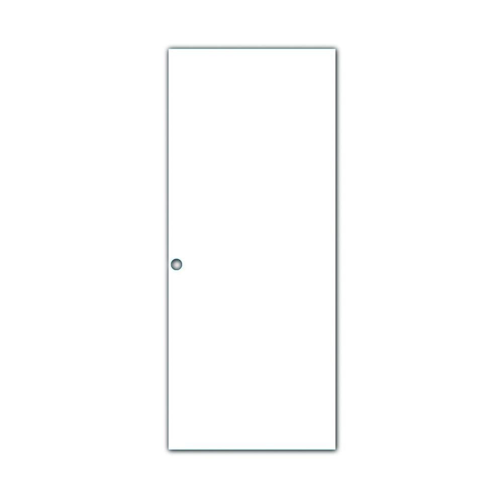 PUERTA DE METAL CON BASTIDOR DE MADERA LISA 2 PIES X 7 PIES BLANCA METALPRO