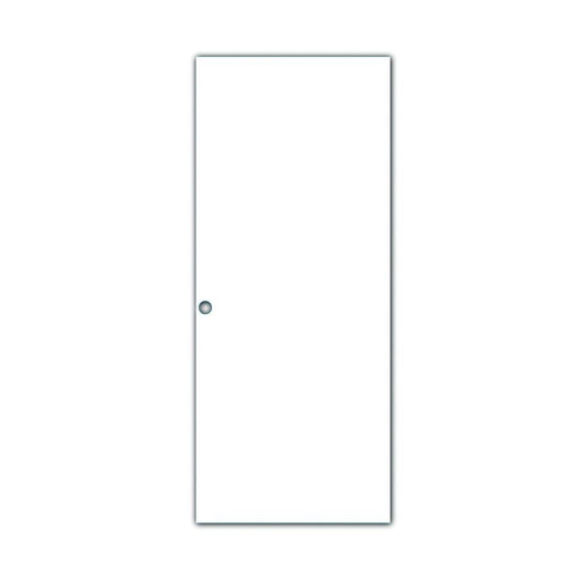 PUERTA DE METAL CON BASTIDOR DE MADERA LISA 2 PIES X 7 PIES BLANCA METALPRO
