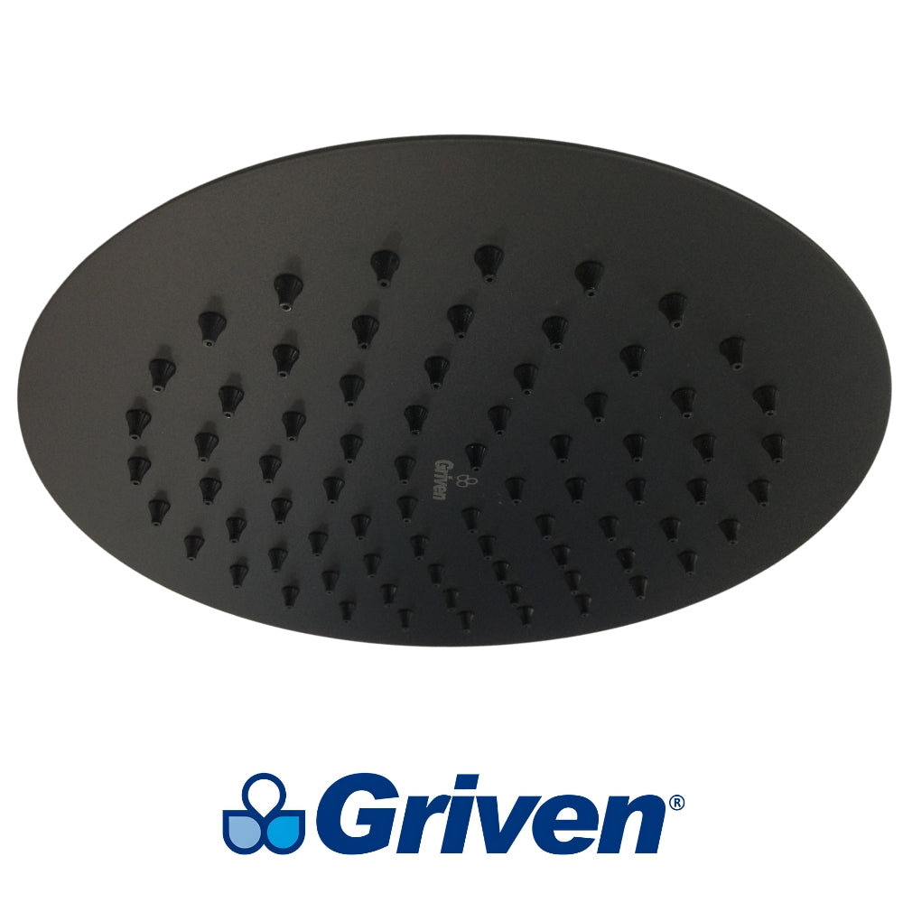 CABEZA DE DUCHA REDONDA 8 IN NEGRA GRIVEN GV-SHB8-R