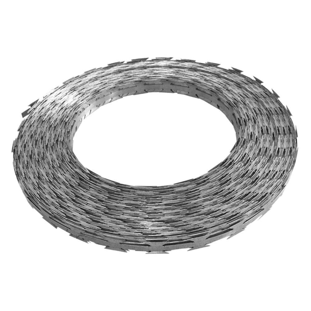 SERPENTINA DE SEGURIDAD GALVANIZADA 11.8 PULGADAS DE DIAMETRO (300MM) X 33 ESPIRALES