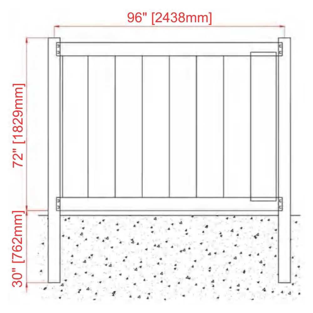 KIT CERCA PVC ST001 SIN POSTE
