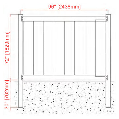 KIT CERCA PVC ST001 SIN POSTE
