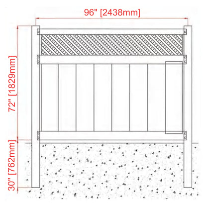KIT CERCA PVC ST002 SIN POSTE