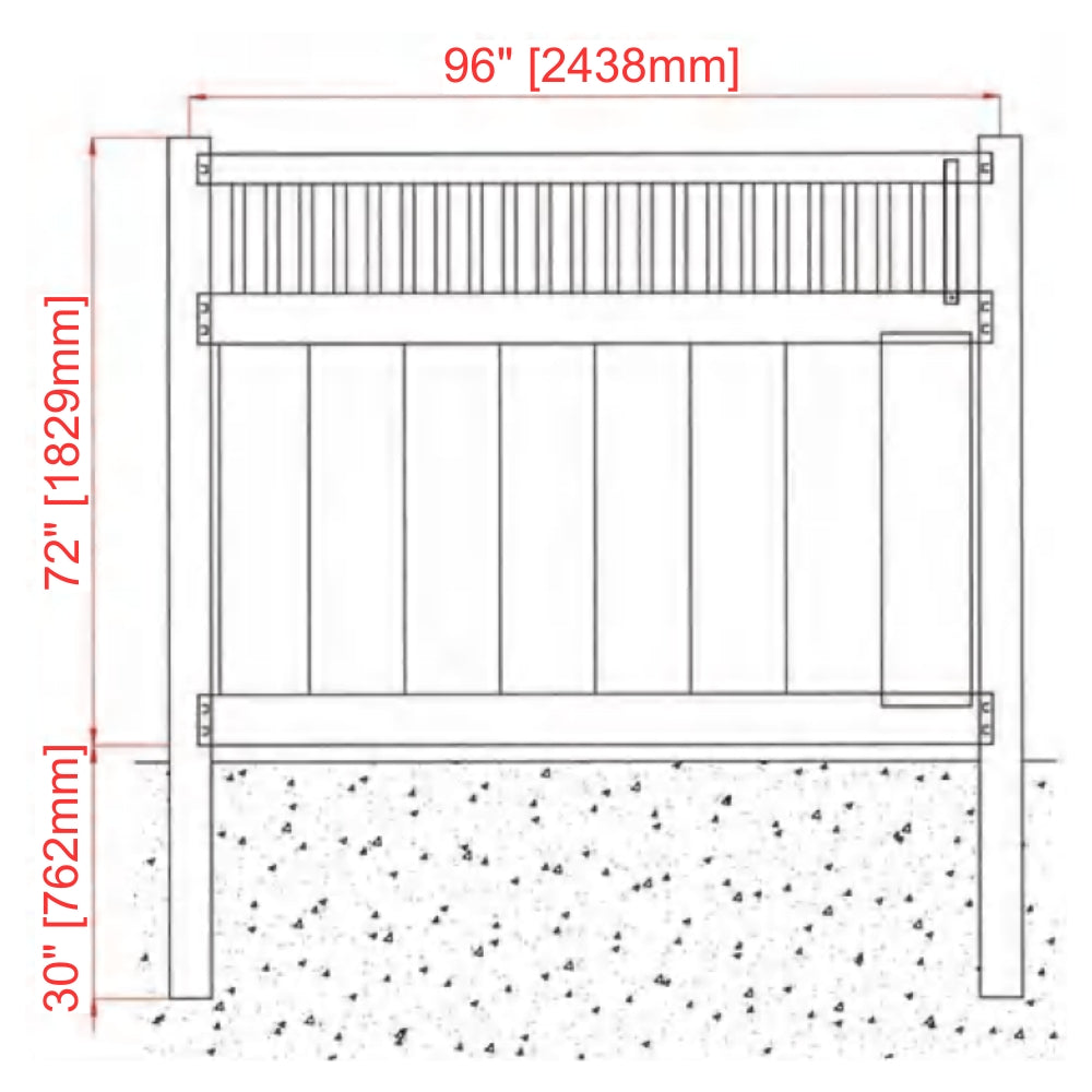 KIT CERCA PVC ST004 SIN POSTE