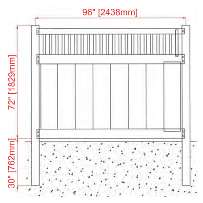KIT CERCA PVC ST004 SIN POSTE