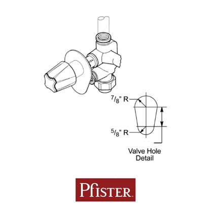 LLAVE DE BAÑO SENCILLA DE 1/2 PULGADA CON ROSCA PRICE PFISTER 0131110-PF / 0131130-PF
