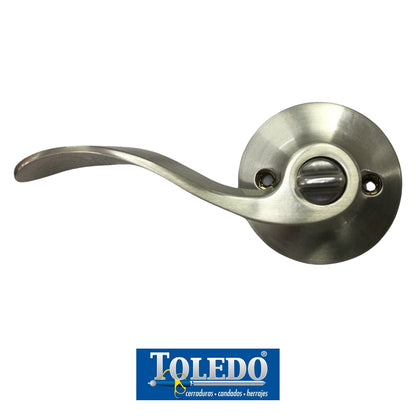 CERRADURA DE LEVER JAEN BOTON SATIN NIQUEL TOLEDO