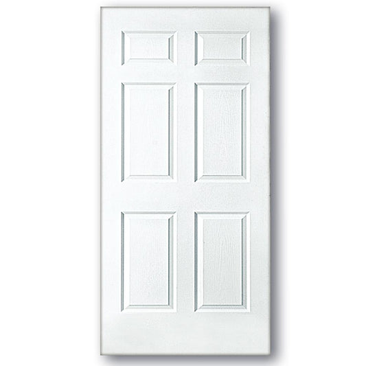 PUERTA PARA INTERIOR HDF 6 PANELES BLANCA (3X7)