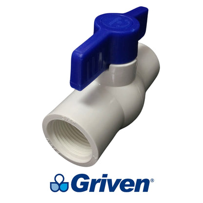 LLAVE DE PASO PVC TIPO BOLA CON ROSCA 3/4 PULGADAS