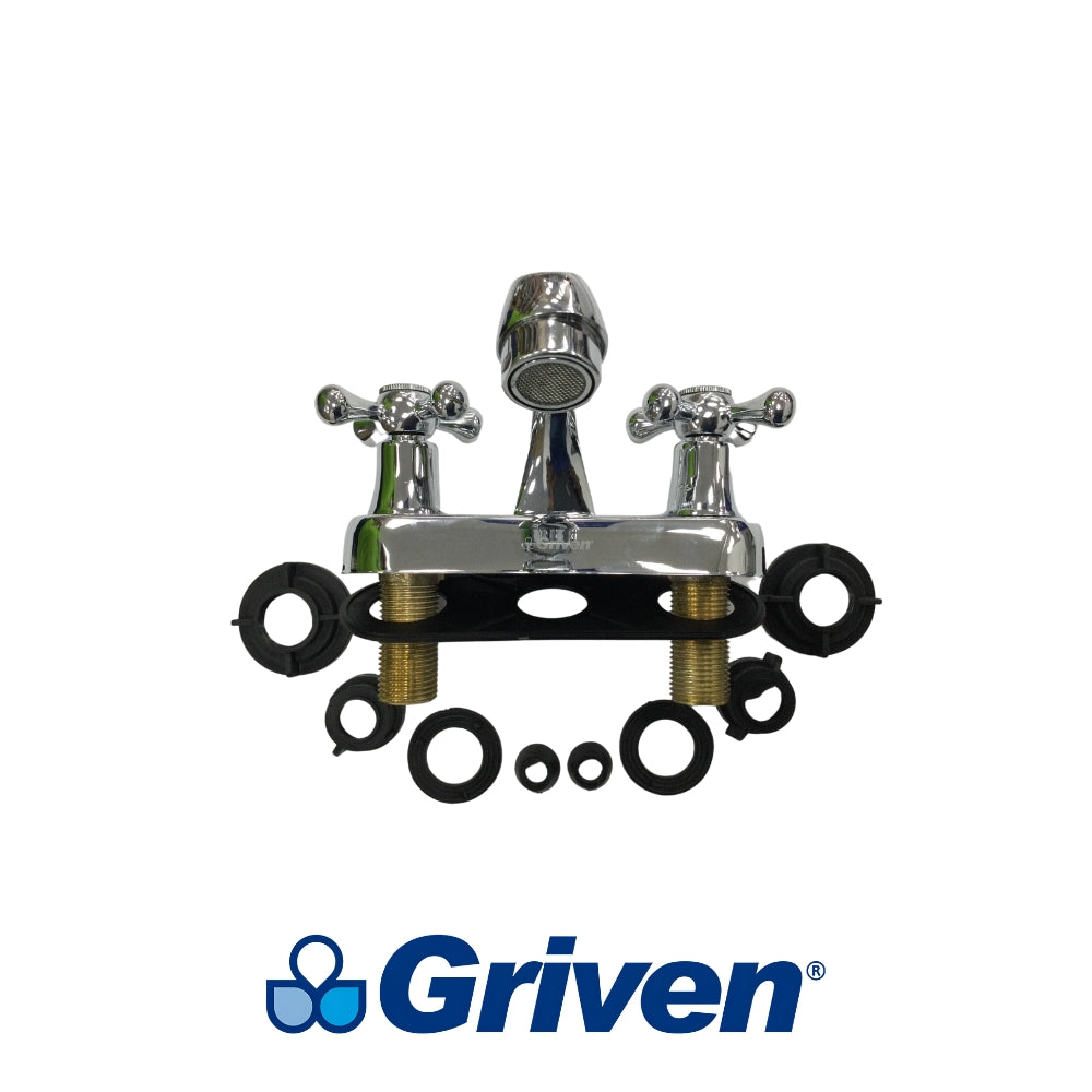 LLAVE DOBLE DE LAVAMANOS CUELLO CORTO GRIVEN A367-15061B