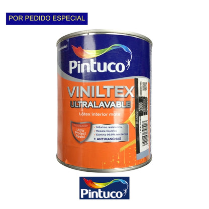 PINTURA VINILTEX ULTRALAVABLE MATE BLANCO 1/4 GL (0.946L) PINTUCO