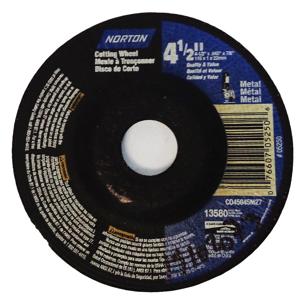 DISCO DE CORTE METAL 4 -1/2 X 3/64 X 7/8