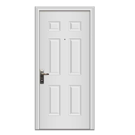 PUERTA MULTIPUNTOS GALVANIZADA 6 PANELES 3 PIES X 7 PIES  ACABADO BLANCO IZQUIERDA SECURE