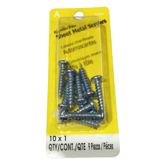TORNILLO PARA LAMINA COMBO PAN HEAD ZINCADO #10 x 1 PULGADAS