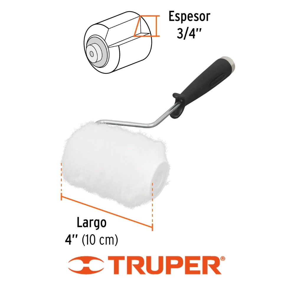 MINI RODILLO (9) TRUPER 4"X3/4" LANA POLIESTER