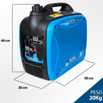 GENERADOR PORTATIL GASOLINA INVERTER 2200 W 110V - 60Hz 1PH ARRANQUE MANUAL