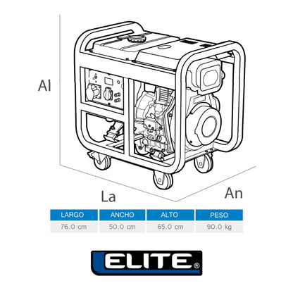 GENERADOR DIESEL, 6000W, 120/240V, ENC MANUAL Y ELECTRICO