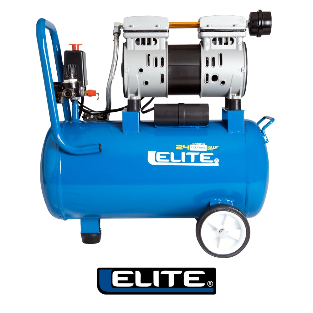 COMPRESOR DE AIRE SILENCIOSO LIBRE DE ACEITE 24L- 6.6 CFM - 1.5HP - 120PSI