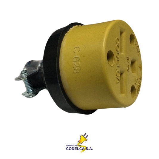 CONECTOR HEMBRA CON ABRAZADERA 15A/250V NEMA 6-15R
