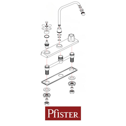 LLAVE DOBLE DE FREGADOR ACABADO CROMO CRUZ 036CSCC PRICE PFISTER