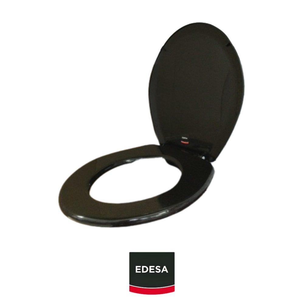ASIENTO  NEGRO REDONDO  PARA INODORO EDESA