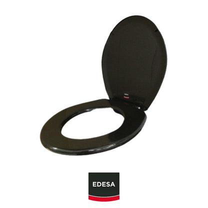 ASIENTO  NEGRO REDONDO  PARA INODORO EDESA