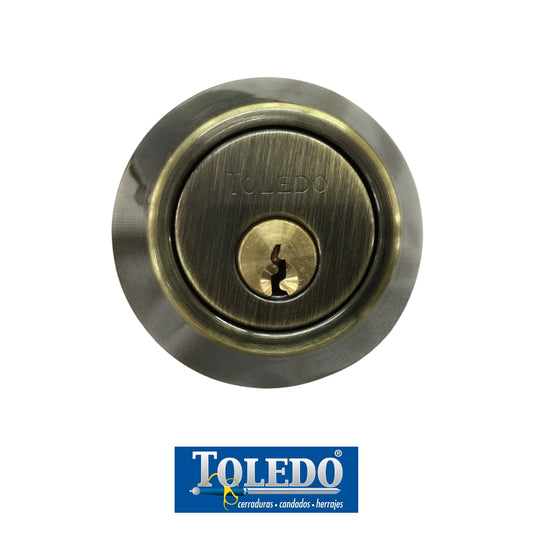 CERRADURA DEADBOLT LLAVE-MARIPOSA BRONCE ANTIGUO TOLEDO