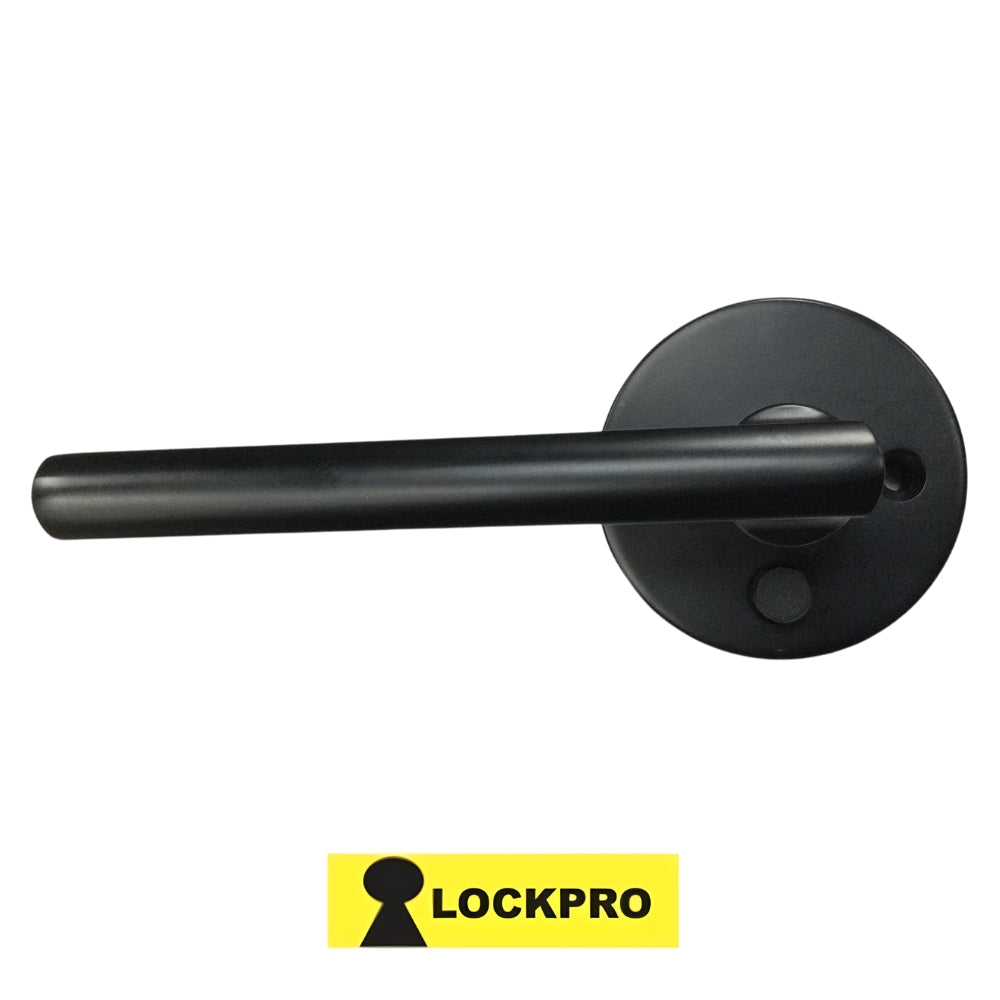 CERRADURA DE MANIJA DE BAÑO NEGRO MATE 50243-BK-E LOCKPRO