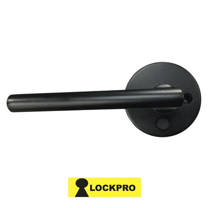 CERRADURA DE MANIJA DE BAÑO NEGRO MATE 50243-BK-E LOCKPRO