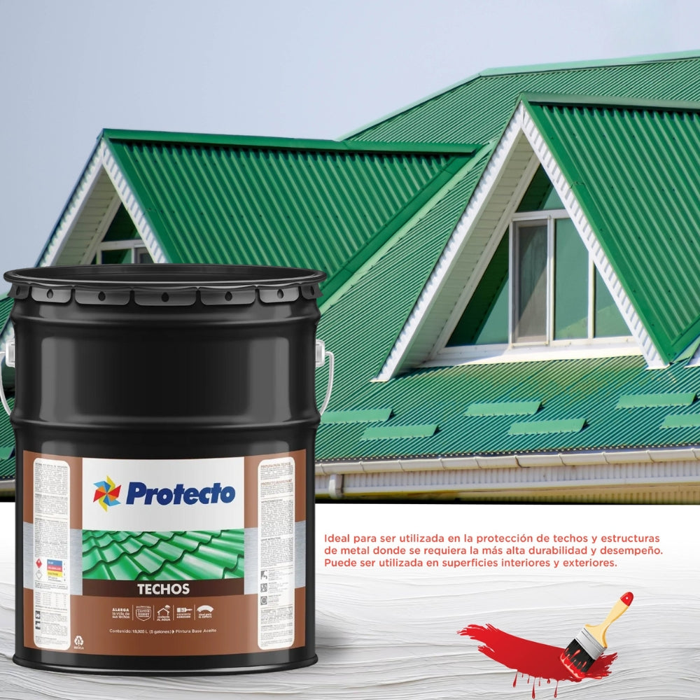 PINTURA PARA TECHO PROTECHOS VERDE 629 1 GL (3.785L)