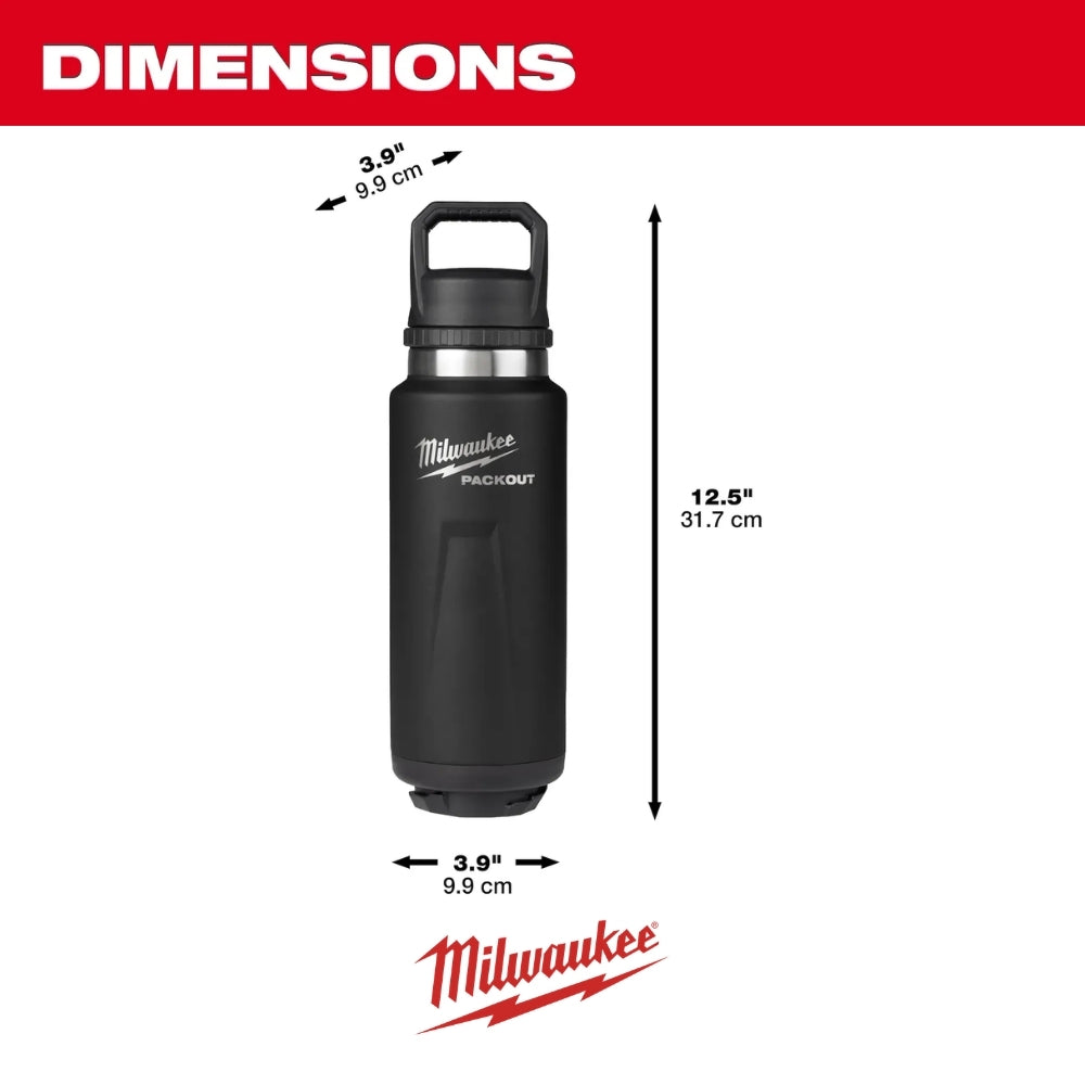 BOTELLA PACKOUT AISLADA 36OZ TAPA CHUG MILWAUKEE 48-22-8397B