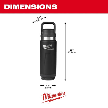 BOTELLA PACKOUT AISLADA 24OZ TAPA CHUG MILWAUKEE 48-22-8396B