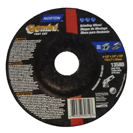 DISCO DESBASTE 4-1/2X1/4X7/8P/METG