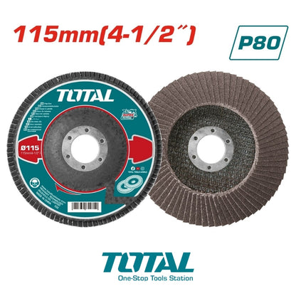 DISCO FLAP GRANO P80 4-1/2 X 7/8 IN (115 MM  X 22.2 MM) TOTAL TAC6311580