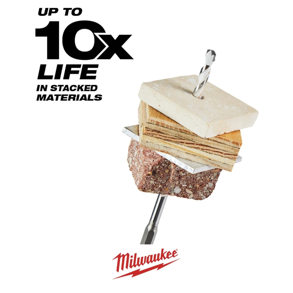 SET 5 BROCAS CARBURO SHOCKWAVE MULTIMATERIAL MILWAUKEE 48-20-8898