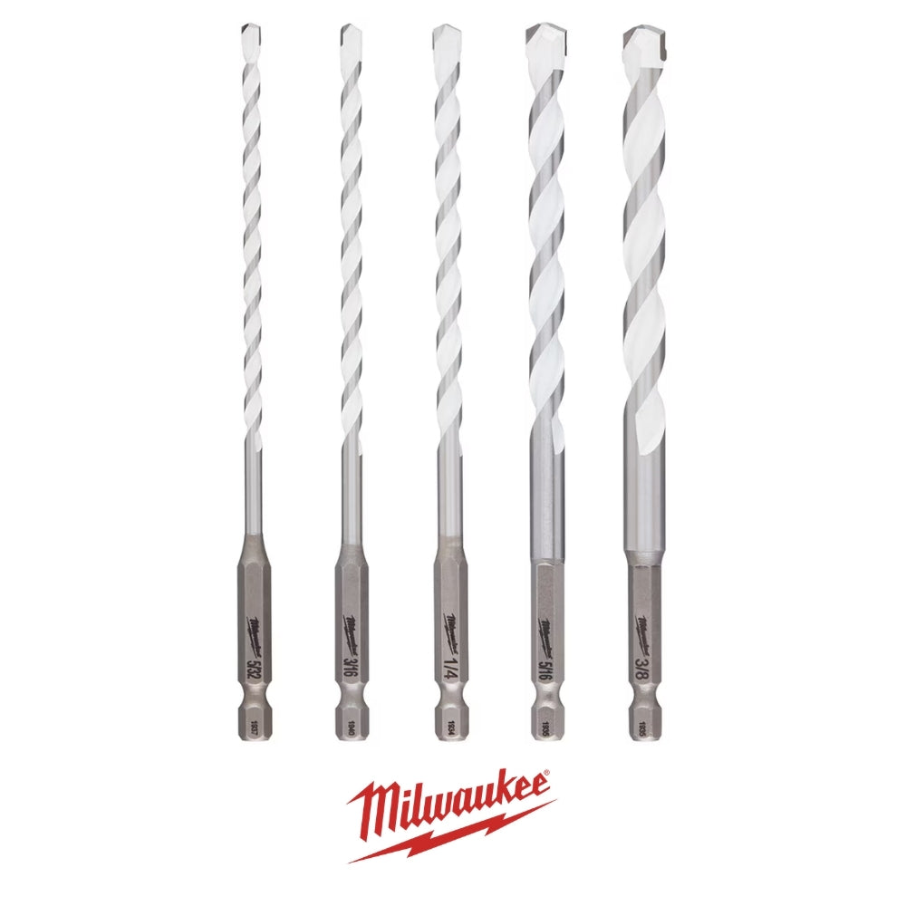 SET 5 BROCAS CARBURO SHOCKWAVE MULTIMATERIAL MILWAUKEE 48-20-8898