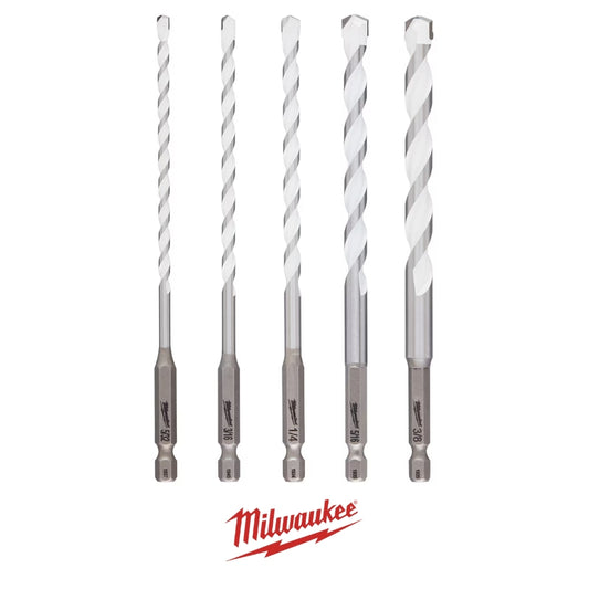 SET 5 BROCAS CARBURO SHOCKWAVE MULTIMATERIAL MILWAUKEE 48-20-8898